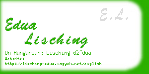 edua lisching business card